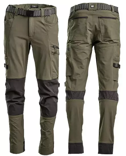 Kramp 4Way Stretch Technical byxor oliv - Sommararbetskläder - 8719493024180 - 1